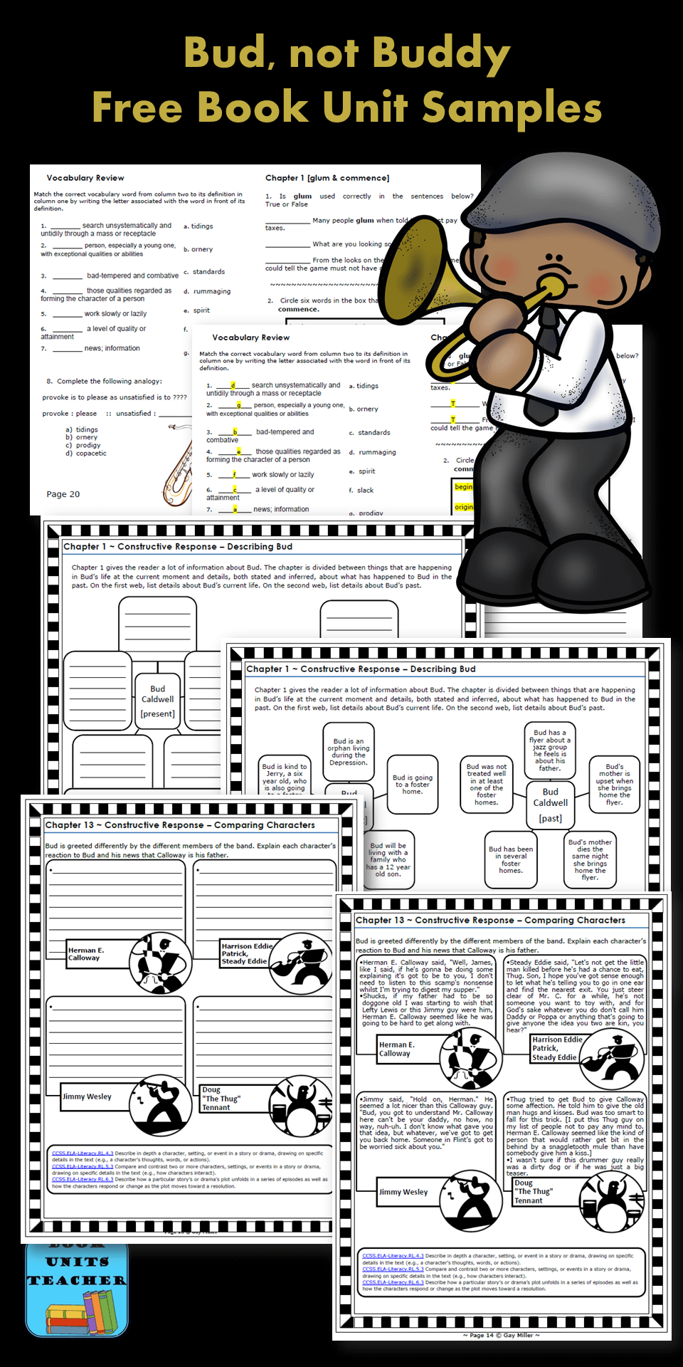 Bud Not Buddy Novel Study And Teaching Ideas